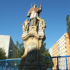 Statue of Saint John of Nepomuk at Za Komínem street, Horní Staré Město
