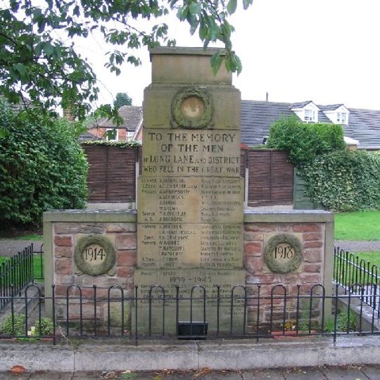 Long Lane War Memorial, Wilmslow Road, Heald Green, Greater Manchester