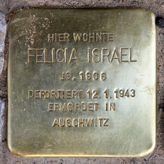 Stolperstein en memoria de Felicia Israel