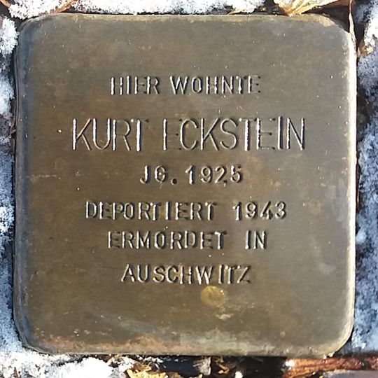 Stolperstein à la mémoire de Kurt Eckstein