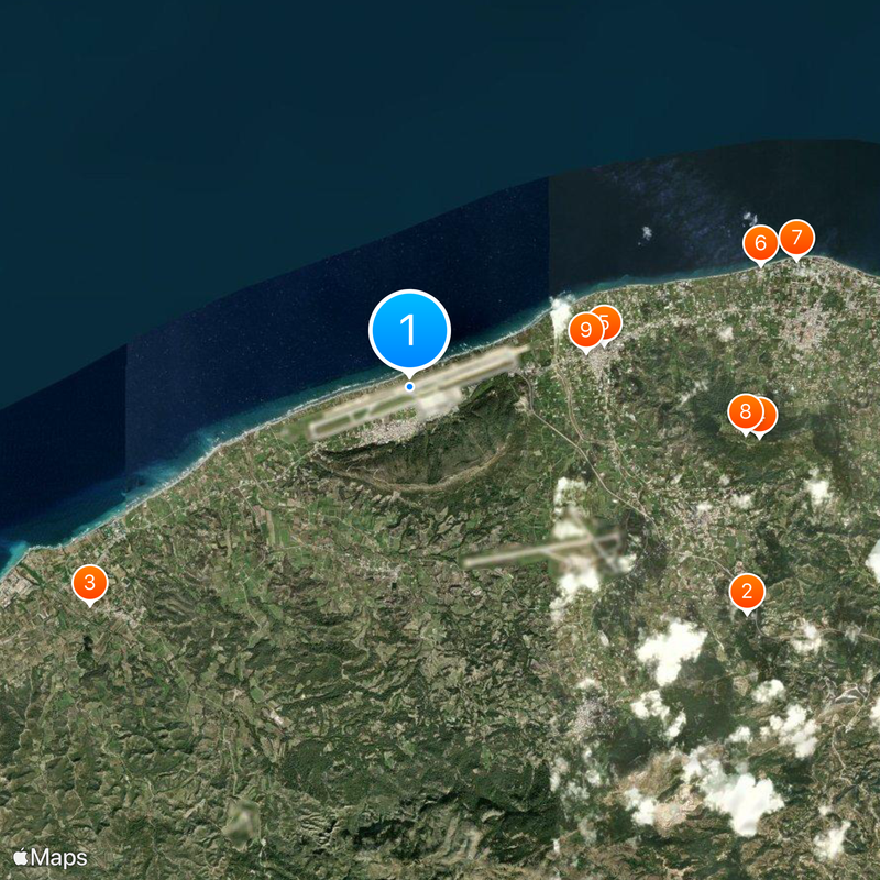 Port lotniczy Rodos Mapa
