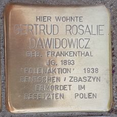Stolperstein en memoria de Gertrud Rosalie Dawidowicz