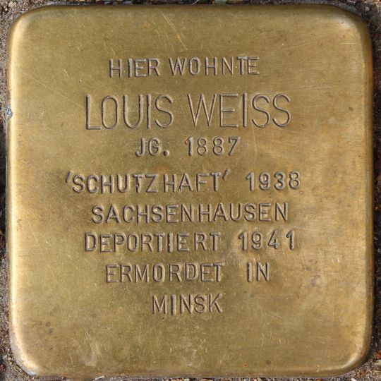 Stolperstein en memoria de Louis Weiss