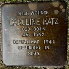 Stolperstein dedicated to Caroline Katz