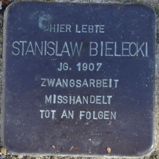 Stolperstein en memoria de Stanislaw Bielecki