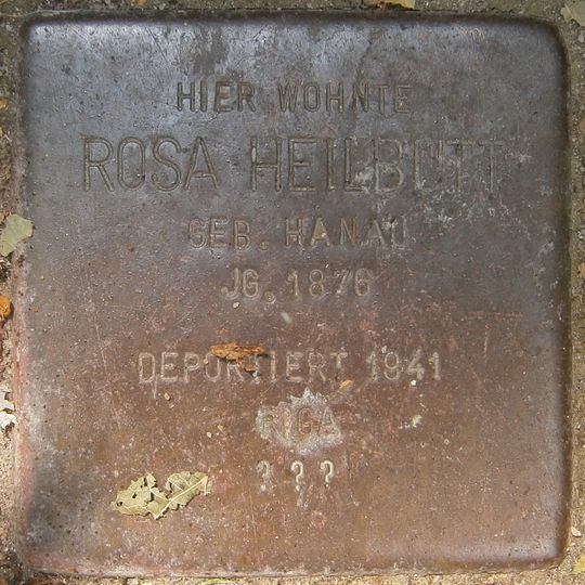 Stolperstein dedicated to Rosa Heilbutt