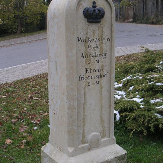Königlich-Sächsischer Meilenstein Poststraße Marienberg