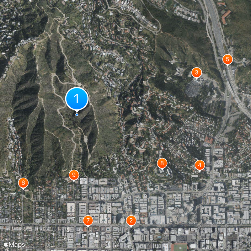 Runyon Canyon Park Mapa