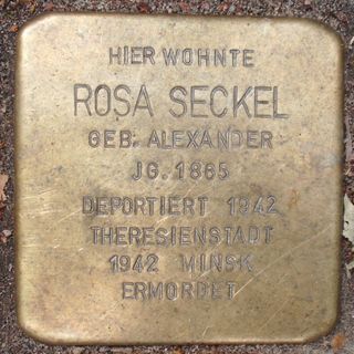 Stolperstein dedicated to Rosa Seckel