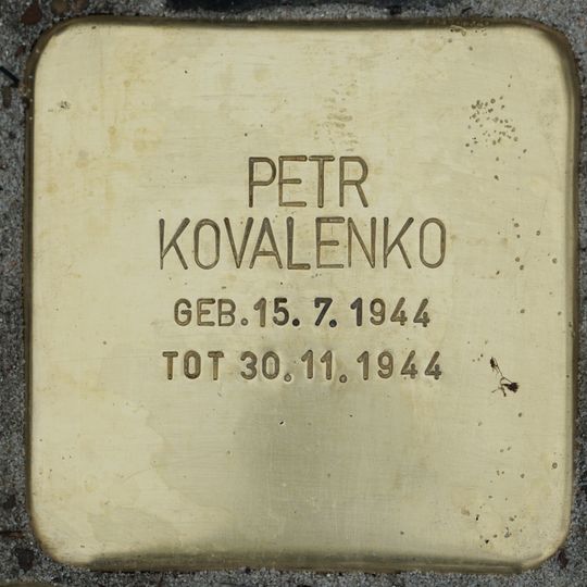 Stolperstein à la mémoire de Petr Kovalenko