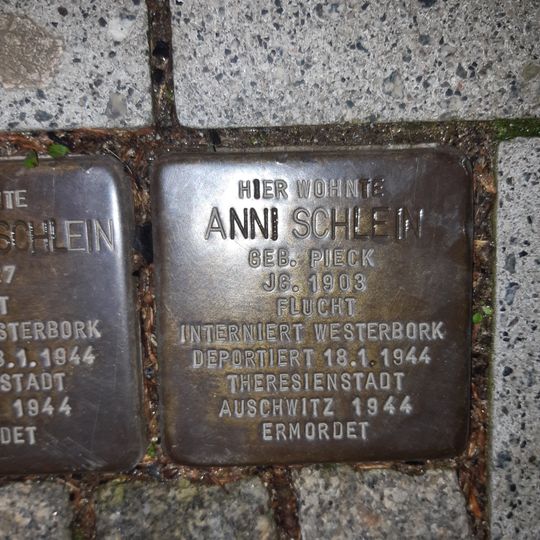Stolperstein dedicated to Anna Schlein