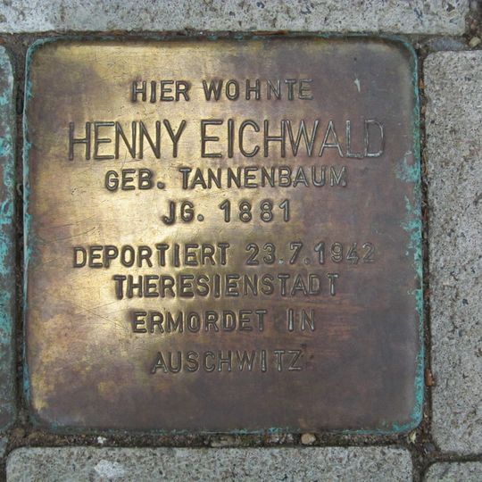 Stolperstein dedicated to Henny Eichwald