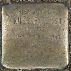 Stolperstein dedicated to Rudolf Fürst