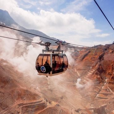 Cable car rides over mountains and cities worldwide