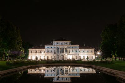 At night