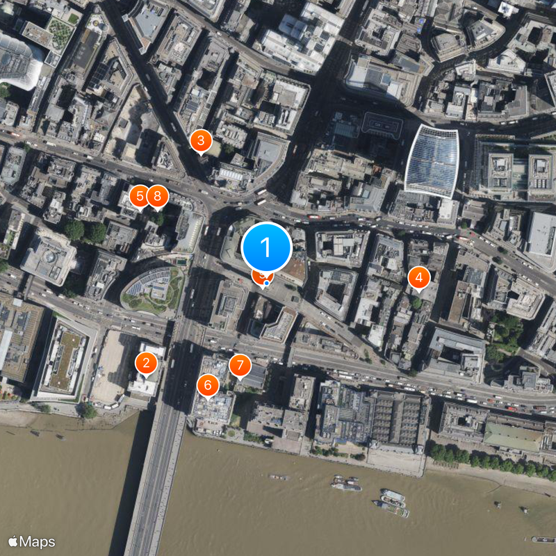 Monument au Grand incendie de Londres Carte