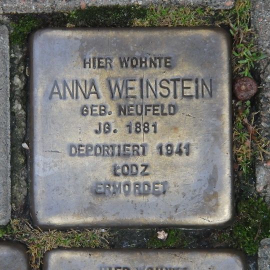 Stolperstein für Anna Weinstein