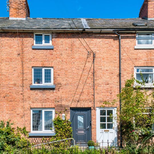 No. 2, Victoria Terrace, with walled and railed forecourt