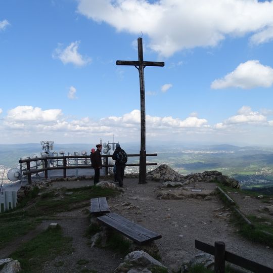 Summit cross at Ještěd