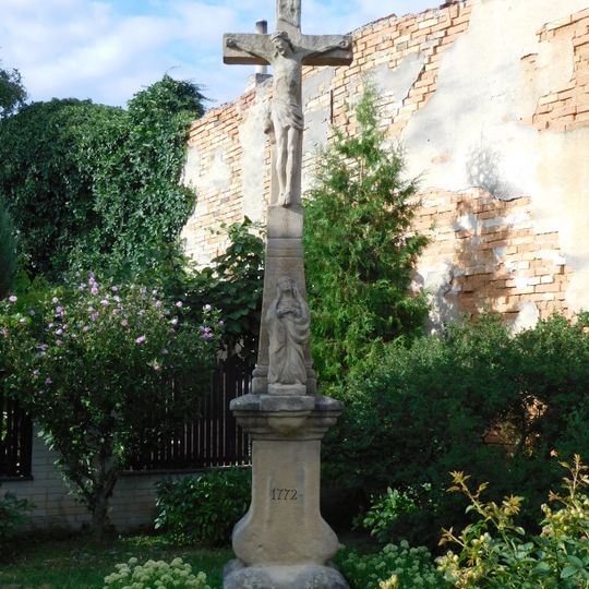 Wayside cross in Pod lipami street