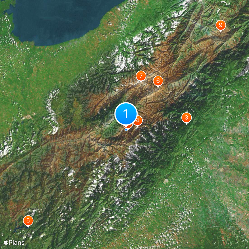 Mérida cable car Mapa