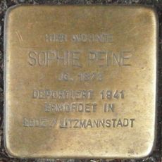 Stolperstein dedicated to Sophie Peine