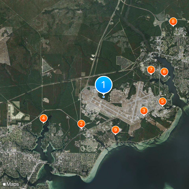 Aérodrome d'Eglin Afb/Destin-Ft Walton Beach Carte