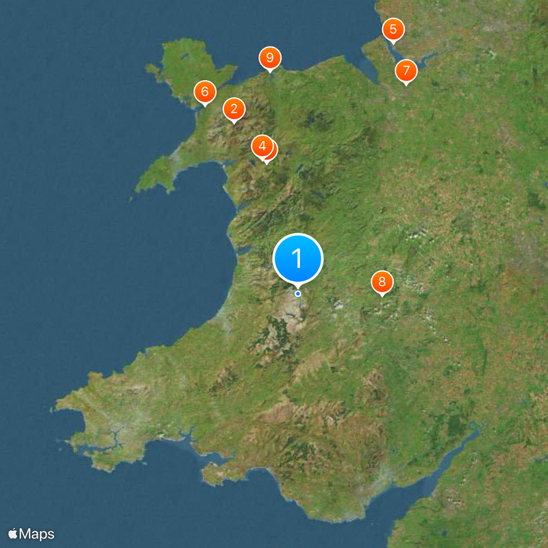 Geography of Wales Map