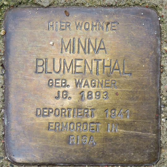 Stolperstein em memória de Minna Blumenthal