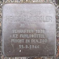 Stolperstein dedicated to Heinrich Orgler
