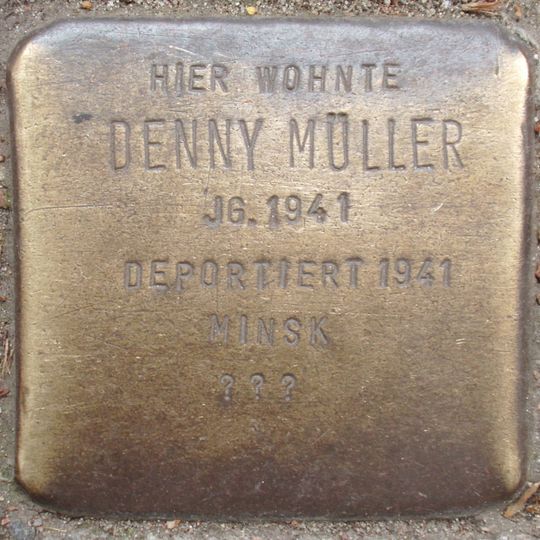 Stolperstein dedicated to Denny Müller