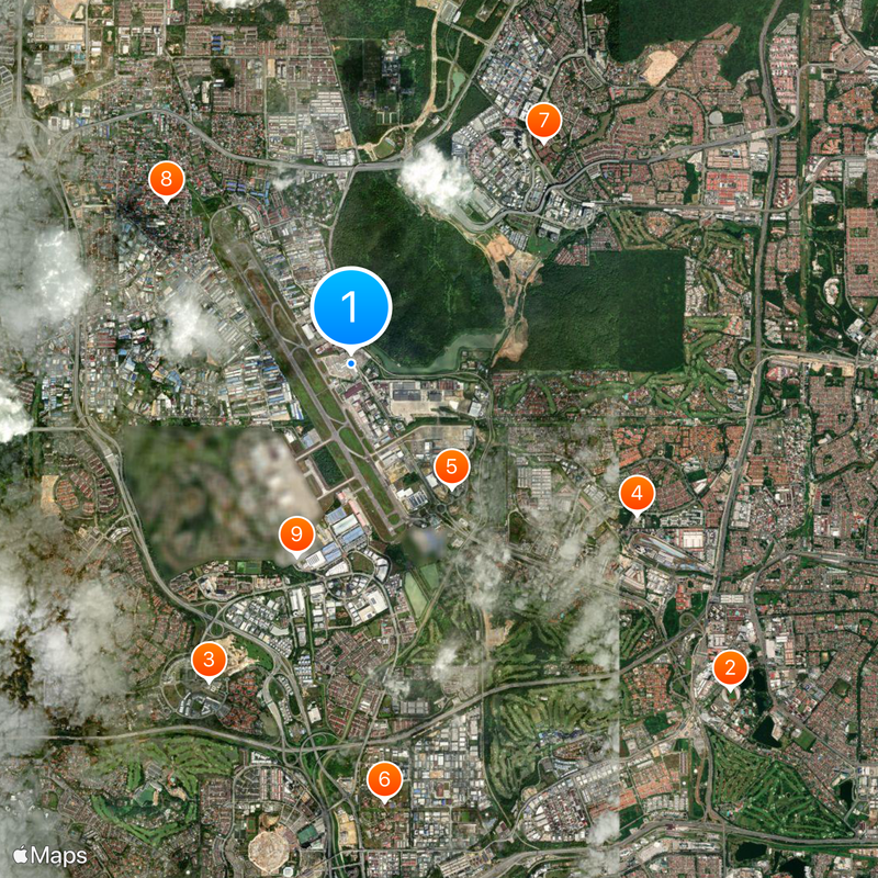 Sultan Abdul Aziz Shah Airport Map