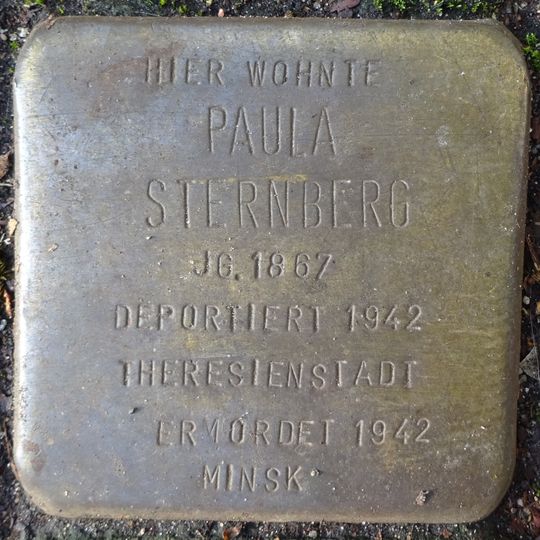 Stolperstein dedicated to Paula Sternberg