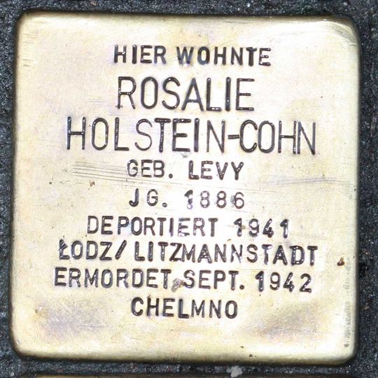 Stolperstein en memoria de Rosalie Holstein-Cohn