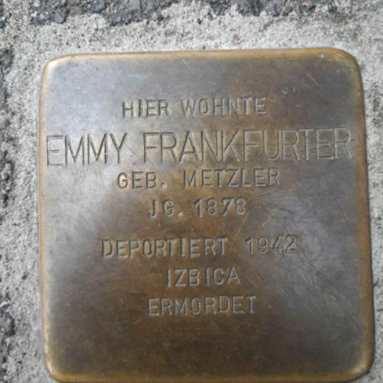 Stolperstein em memória de Emmy Frankfurter