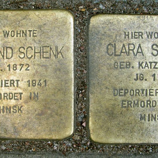 Stolperstein en memoria de Siegmund Schenk