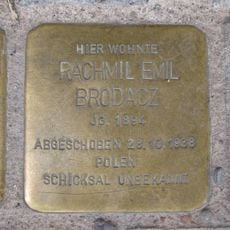 Stolperstein en memoria de Rachmil Emil Brodacz