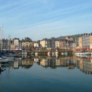 old Honfleur basin, in France
