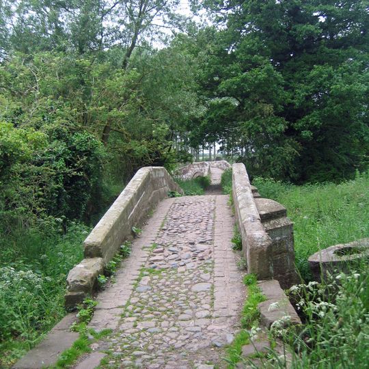 Central and easternmost "Packhorse Bridges" and adjoining causeway