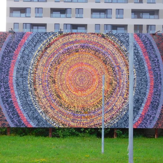 Mural in front of Pragovka Gallery