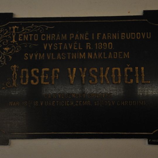 Pamětní deska Josefa Vyskočila