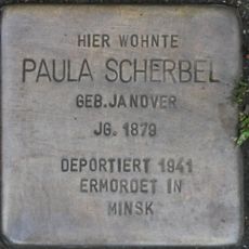 Stolperstein en memoria de Paula Scherbel