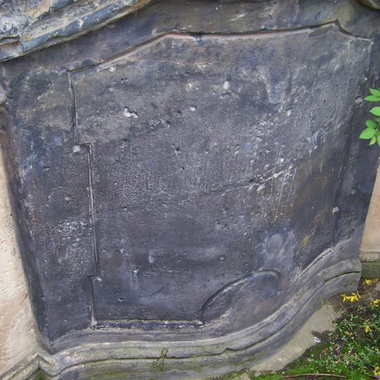 Torso of the statue of Saint John of Nepomuk in Veltrusy, Nerudova