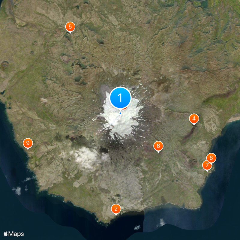 Snæfellsjökull Carte