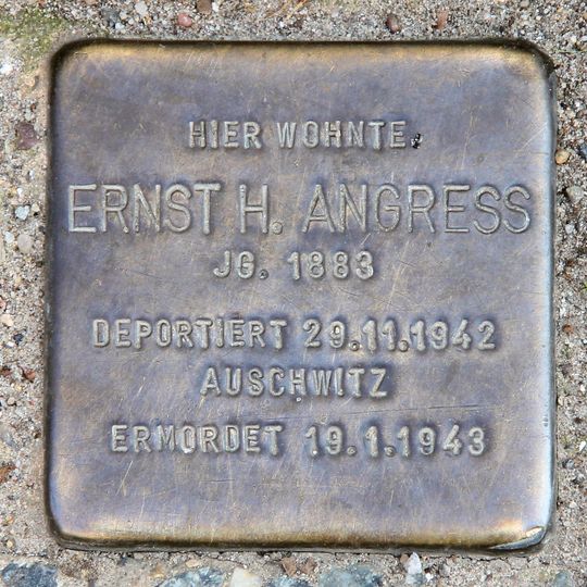 Stolperstein dedicated to Ernst H. Angress