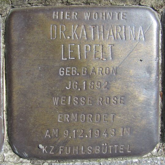 Stolperstein en memoria de Katharina Leipelt