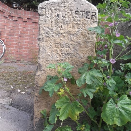 Milestone, S end of Whitley village