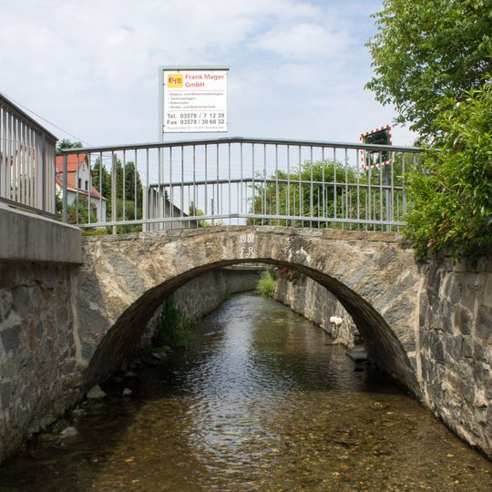 Drei Rundbogenbrücken über den Haselbach bei Hauptstraße 62, 64, 72