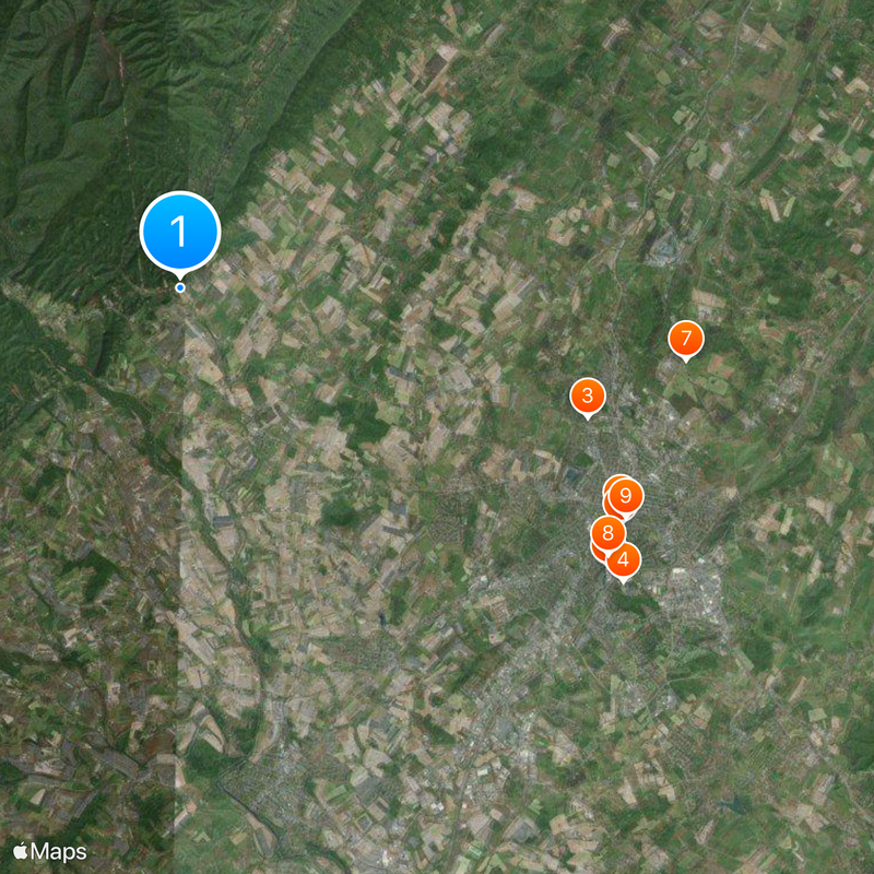 George Washington and Jefferson National Forests Karte