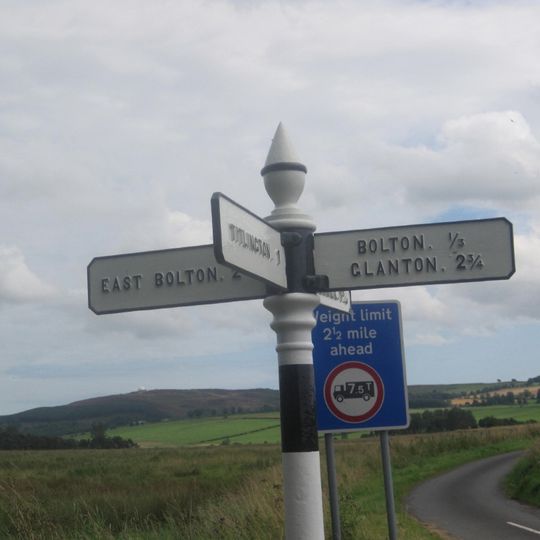 Guide Post East Of Road Junction North East Of Bolton Village
